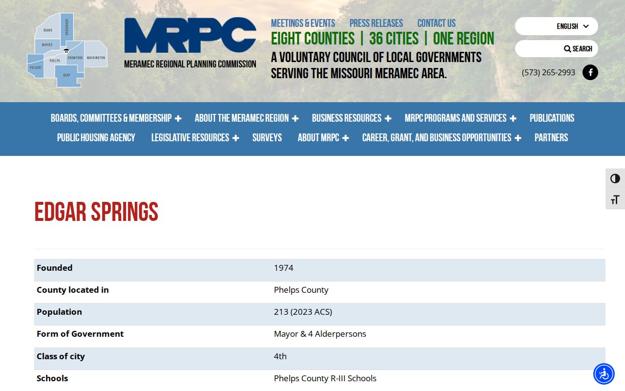 Edgar Springs court docket municipal context