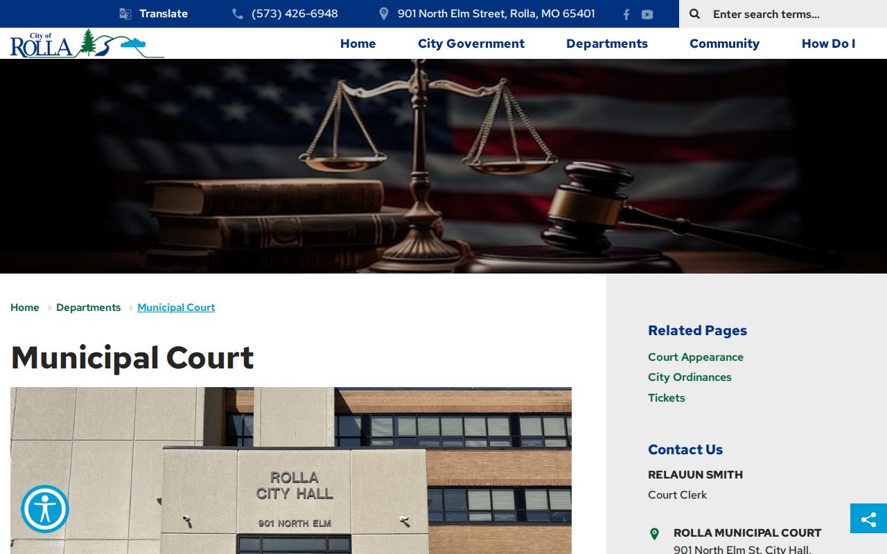 Rolla court docket Municipal Court information