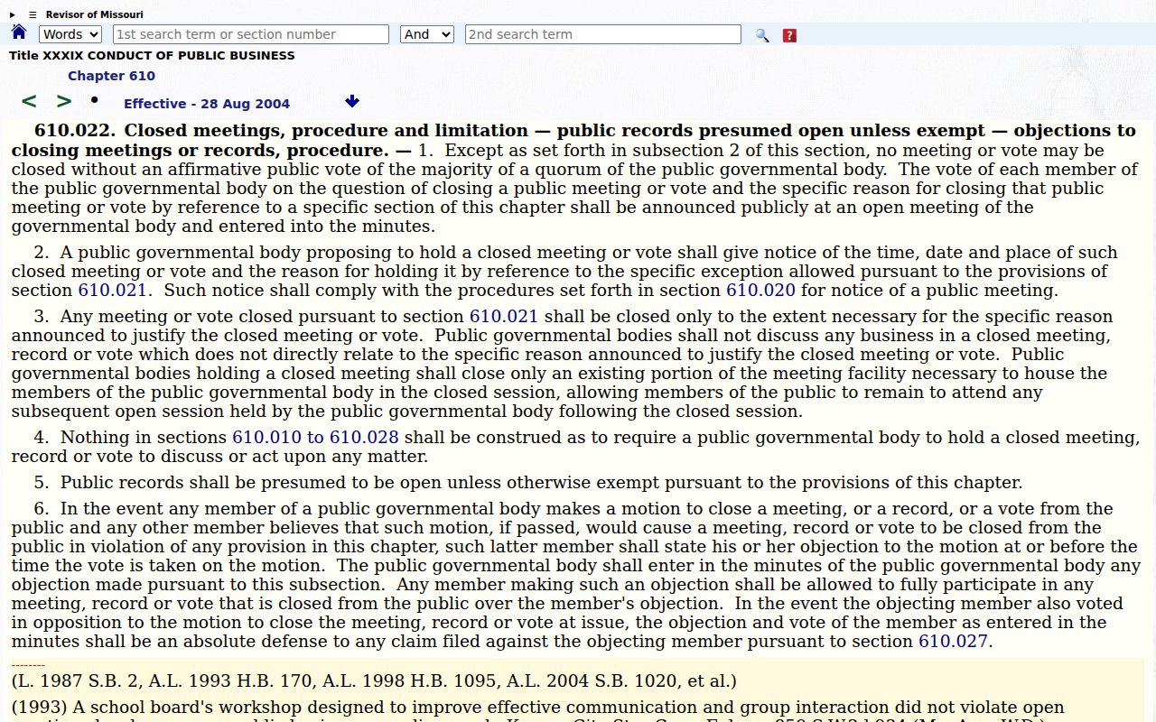 Phelps County civil docket open-records procedure under Missouri law