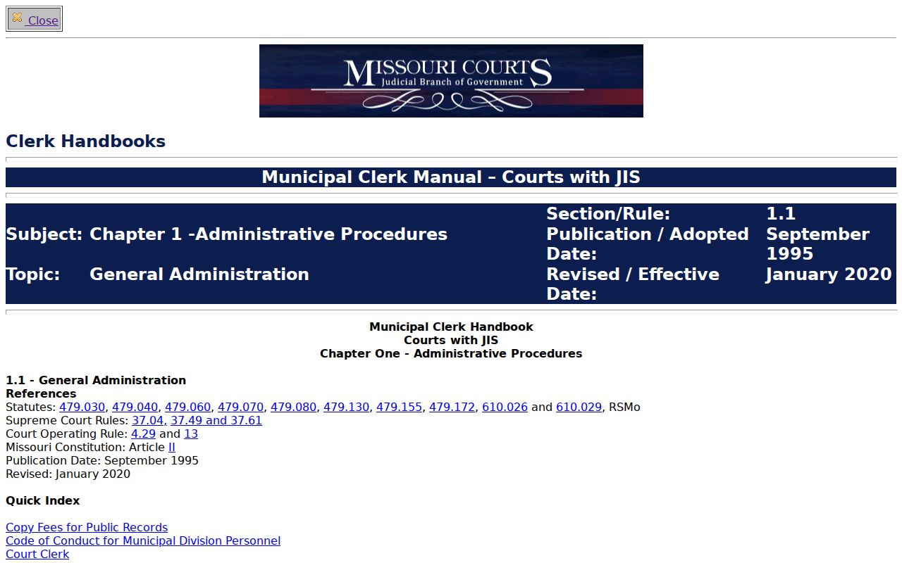 Phelps County criminal docket municipal violation rules